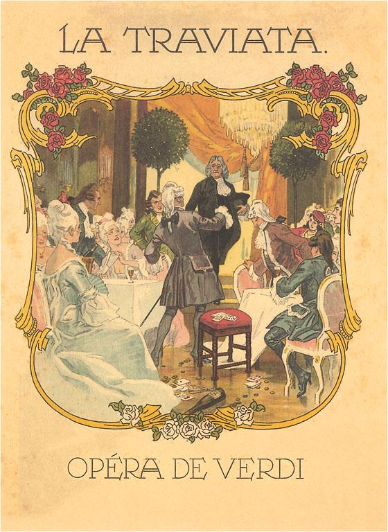Poster for Opera La Traviata Vintage Image, Music & Opera MS-338