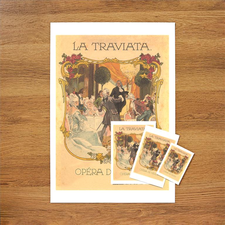 Poster for Opera La Traviata Vintage Image, Music & Opera MS-338