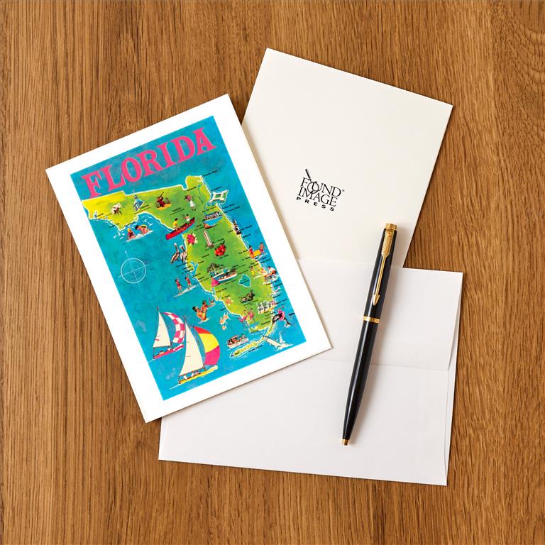 Map of Florida Vintage Image, Florida FL-117 – Found Image Press Inc.